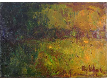 Aligi Maldarelli (1930) Bosco 70x100 cm Olio su tela