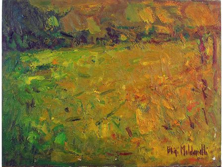 Aligi Maldarelli (1930) Paesaggio 70x100 cm Olio su tela