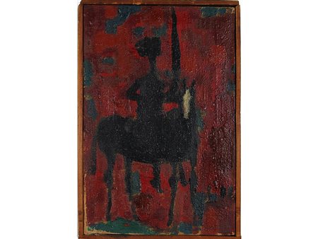 Gianluigi Giovanola (1923) Senza titolo 29,5x19,5 cm Olio su tela
