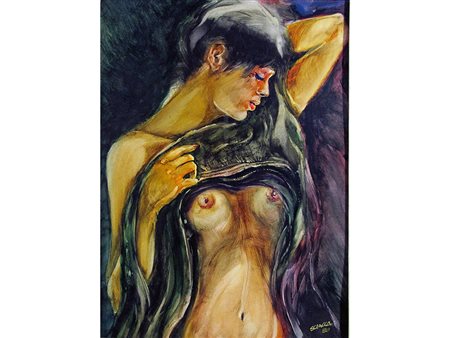 Autore non identificato (XX secolo) Nudo 35x25 cm Tecnica mista