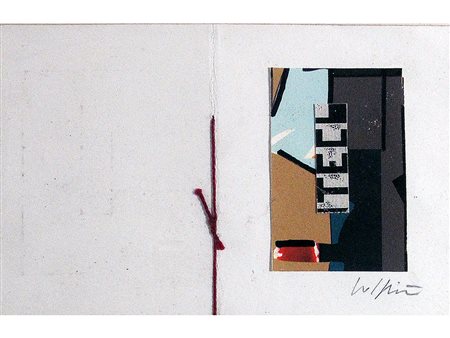 Renato Volpini (1934-2017) Senza titolo 12x18,5 cm Tecnica mista collage
