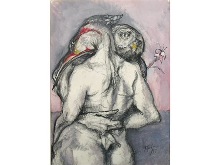 Federico Severino (1953) Senza titolo 69,5x48 cm Tecnica mista su carta