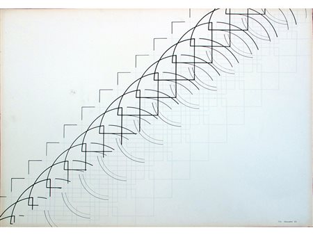 Firma illeggibile (XX secolo) Senza titolo 50x70 cm Prova d'autore