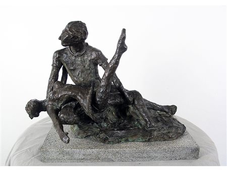 Biagio Romeo (1924-2014) Ballerini 31x47x30 cm Bronzo