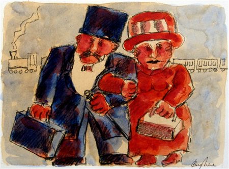 Franz Borghese 1941, Roma (Rm) - 2005, Roma (Rm) - [Italia] Viaggio in treno...