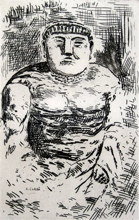 Carlo Carrà 1881, Quargnento (Al) - 1966, Milano (Mi) - [Italia] L'idolo...
