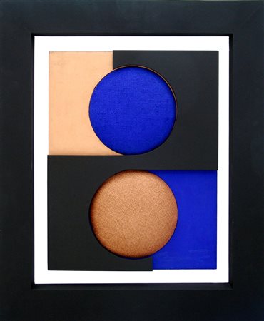 Micla 1961, Rovereto (Tn) - [Italia] Le due eclissi acrilico su tavola e juta...