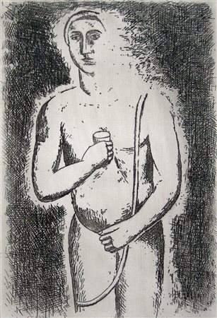 Carlo Carrà 1881, Quargnento (Al) - 1966, Milano (Mi) - [Italia] Uomo col...