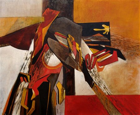 Mario Rossello 1927, Savona (Sv) - 2000, Milano (Mi) - [Italia] Presenza olio...