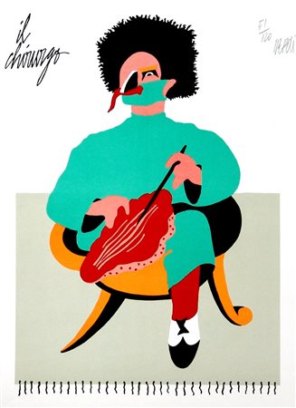 Fabio De Poli 1947, Genova (Ge) - [Italia] Il chirurgo litografia 70x50 cm...