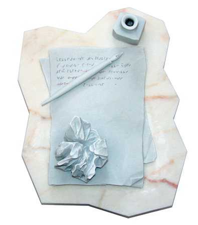 Sandro Piermarini 1947, Macerata (Mc) - [Italia] Lettera scultura in marmo...