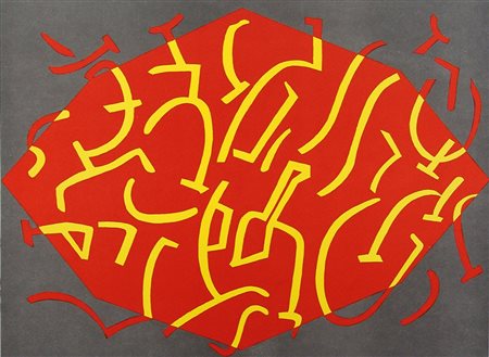 Carla Accardi 1924, Trapani (Tp) - 2014, Roma (Rm) - [Italia] Rosso giallo...