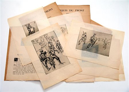 Anselmo Bucci 1887, Fossombrone (Pu) - 1955, Monza (Mb) - [Italia] Croquis du...