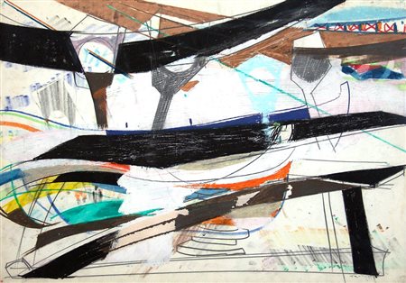 Sandro Trotti 1934, Monte Urano (Fm) - [Italia] Barche e argani tecnica mista...