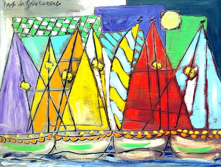 Paolo da San Lorenzo 1935, San Lorenzo in Campo (Pu) - [Italia] Vele olio su...