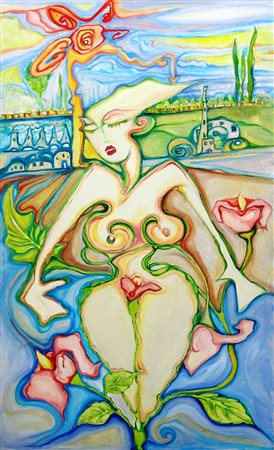 Cecilia Martinelli 1966, Pisa (Pi) - [Italia] La Venere olio su tela 120x70...