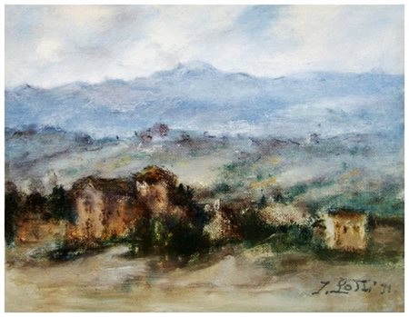 ITALO LOTTI Pisa 1912 – Pisa 2009 Senza titolo 1991 Olio su tela cartonata 18...