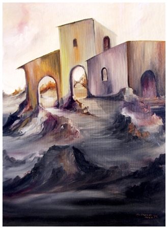 PIER ANGELO MATTEONI Pisa 1950 Cascina 1975 Olio su tela 70 x 50. Firma e...