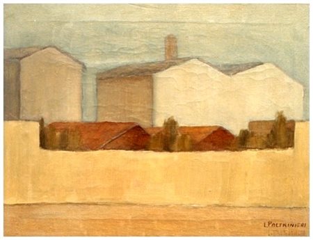 LUIGI PALTRINIERI Pisa 1923 – Pisa 1996 Pisa – Fabbrica a Porta Nuova Olio su...