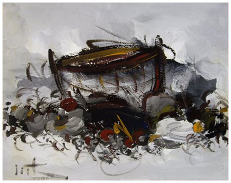 ALVARO DANTI Livorno 1911 – Livorno 1985 Senza titolo Olio su tela 40 x 50....