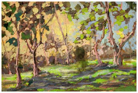 GHINO MAFFI Livorno 1872 – Livorno 1932 Senza titolo Olio su tavola 16 x...