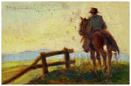 CARLO DOMENICI Livorno 1898 – Valdana di Portoferraio 1981 Buttero in Maremma...