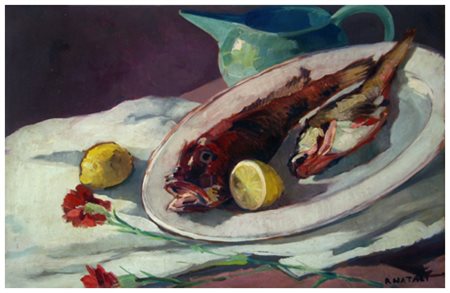 RENATO NATALI Livorno 1883 – Livorno 1979 Senza titolo 1940 Olio su tavola...