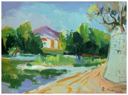 RODOLFO MARMA (Marmaioli) Firenze 1923 – Firenze 1998 Bella riva 1971 Olio su...