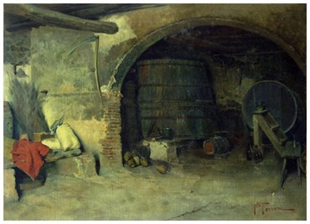 PIETRO TORRINI Firenze 1852 – Firenze 1914 Senza titolo Olio su tela 31 x...