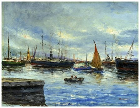 RENZO ZULIAN Senza titolo Olio su cartone 23,7 x 34,6. Firma in b. a d. B.A.: 90