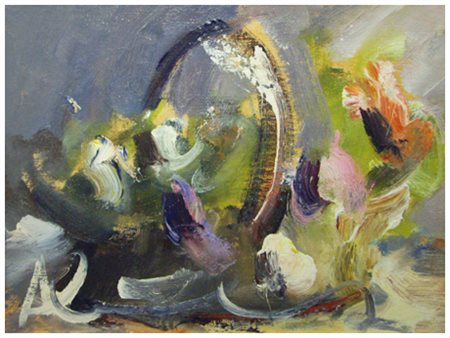 PAOLO MASSIMO ABRAMS Livorno 1952 Senza titolo Olio su tela cartonata 25 x...