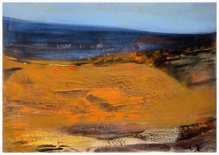 MARIO MADIAI Livorno 1944 Senza titolo Olio su cartone 50 x 70. Firma in b. a...