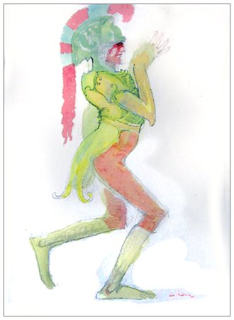 RAFFAELE DE ROSA Podenzana 1940 Senza titolo Acquerello e grafite su carta...