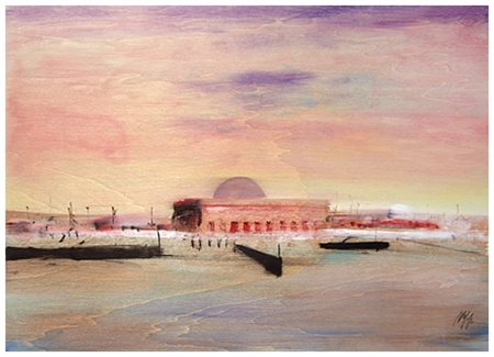 SALVATORE MAGAZZINI Pistoia 1955 Venezia Olio su tavola 50 x 70. Firma in b....