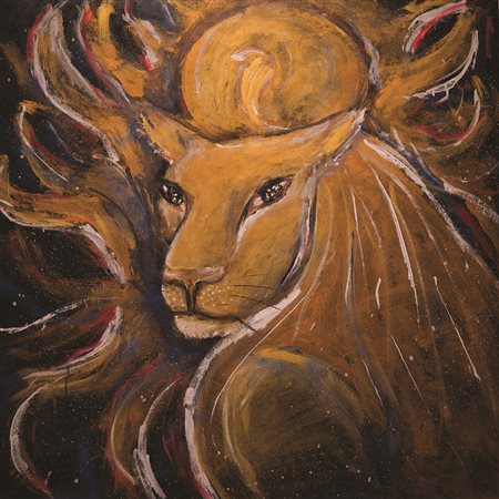 FLAVIA MANTOVAN Sekmet, 2014 tecnica mista su tela cm 95x95