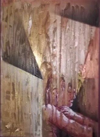 MARIA RAFFAELE “Senso esistenziale“ Tecnica mista su tela cm 100x80