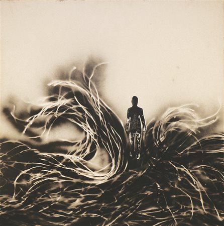 CLAUDIO ASCENZI Sull’onda nell’onda, 2014 tecnica mista su tela cm 80x80