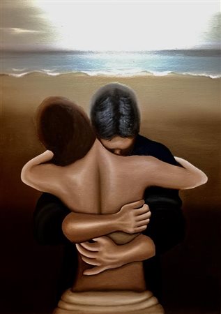 FAUSTA SAN GIOVANNI Abbraccio olio su tela cm 60x70