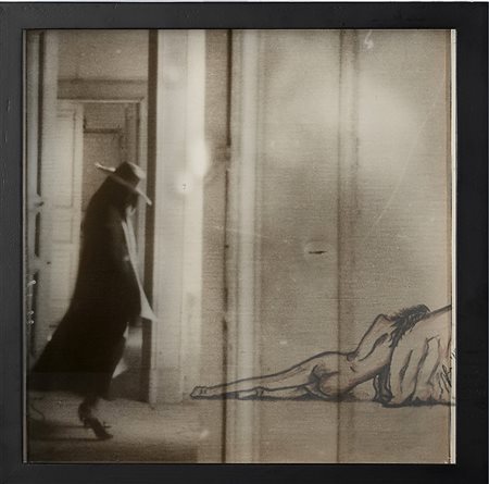 GIANNI GRATTACASO Animami, 2018 fotografia su supporto trasparente + disegno...