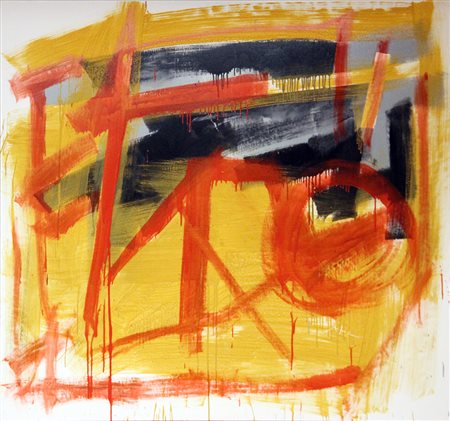 ALEX CAMINITI Punti di rottura smalto su tela cm. 150x140