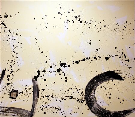 ALEX CAMINITI Punti di rottura smalto su tela cm. 157x140,