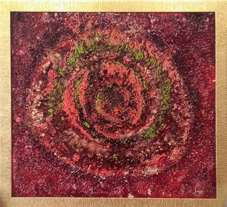 MIRO PERSOLJA Tramonto sardo, 2009 tecnica mista: colori, vetro e sabbia cm....