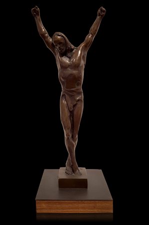 UGO ATTARDI L’uomo dei dolori acrilico su telabronzo a cera persa cm....