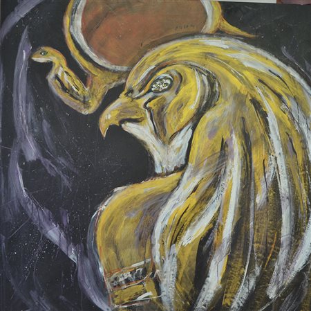 FLAVIA MANTOVAN Horus tecnica mista su tela cm. 95x95