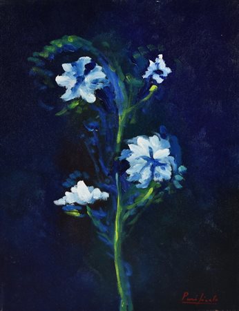 Purificato Domenico Fiori olio su tela, cm 50x35 sul fronte: firma sul retro:...