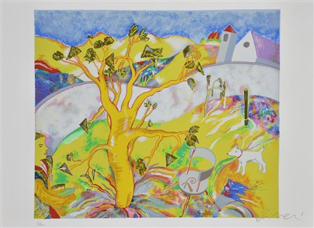 Alinari Luca Giardino serigrafia su carta Fabriano, cm 50x70 esemplare prova...