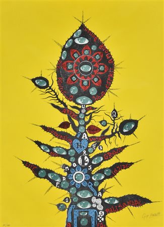 Harloff Guy Senza titolo litografia su carta, cm 64x48,5 esemplare 28 su 100...