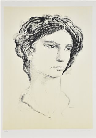 Annigoni Pietro Senza titolo litografia su carta, cm 70x50 esemplare 96 su...