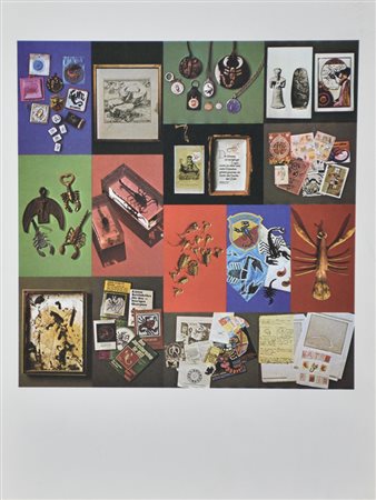 Spoerri Daniel Lo Scorpione riproduzione fotolitografica su cartoncino, cm...