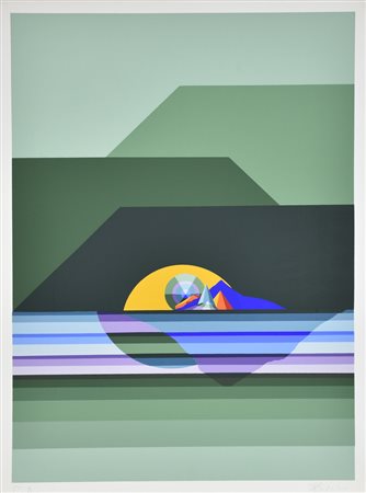 Keizo Morishita Senza titolo litografia su carta, cm 70x50 esemplare prova...